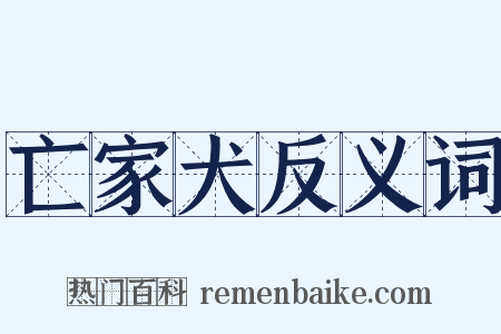 亡家犬反义词是什么意思的图片
